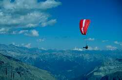 Rachael on Ozone Atom over the Ecrins picture by Bob Drury