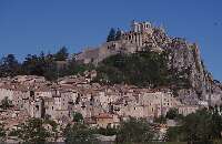 Sisteron with the old Citadel overlooking the town